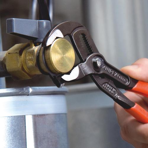 Knipex Cobra High-Tech Water Pump Pliers Plastic Coated Grey Atramentized 180mm 87 01 180